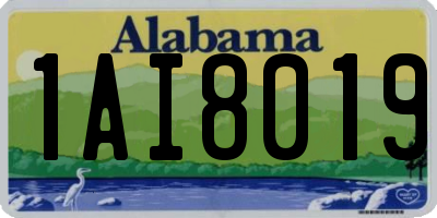 AL license plate 1AI8019