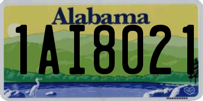 AL license plate 1AI8021