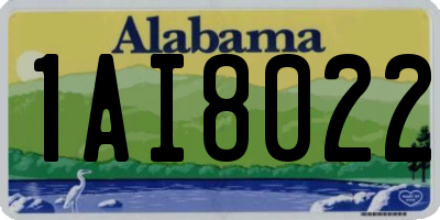 AL license plate 1AI8022