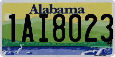 AL license plate 1AI8023