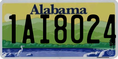 AL license plate 1AI8024