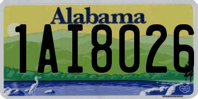 AL license plate 1AI8026