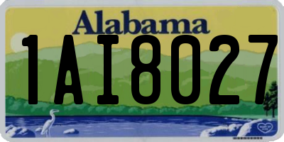 AL license plate 1AI8027