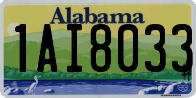 AL license plate 1AI8033