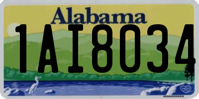 AL license plate 1AI8034