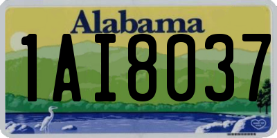 AL license plate 1AI8037