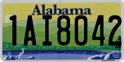 AL license plate 1AI8042