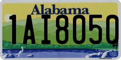 AL license plate 1AI8050