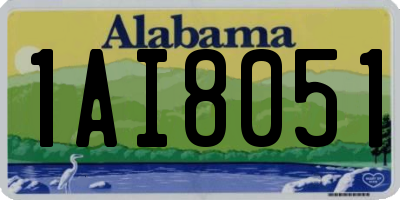 AL license plate 1AI8051