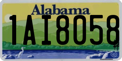 AL license plate 1AI8058