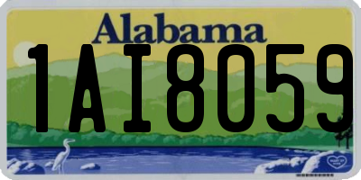 AL license plate 1AI8059