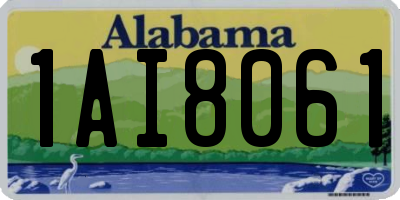 AL license plate 1AI8061