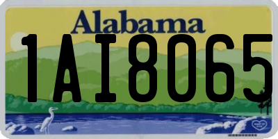AL license plate 1AI8065