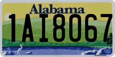 AL license plate 1AI8067