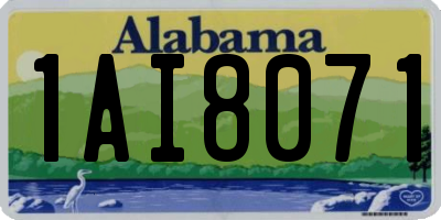 AL license plate 1AI8071