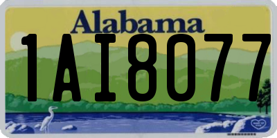 AL license plate 1AI8077