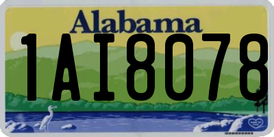 AL license plate 1AI8078