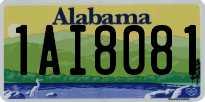 AL license plate 1AI8081