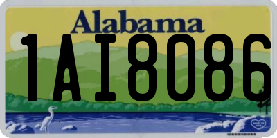 AL license plate 1AI8086