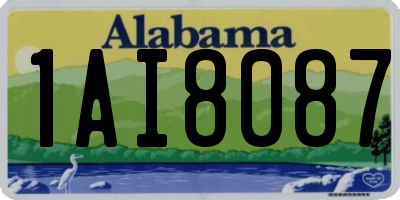 AL license plate 1AI8087