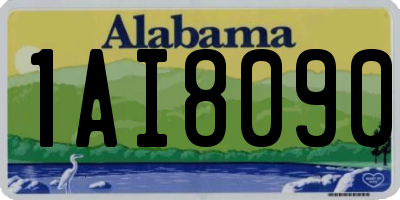 AL license plate 1AI8090