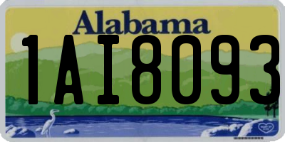 AL license plate 1AI8093