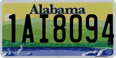 AL license plate 1AI8094