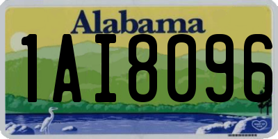 AL license plate 1AI8096