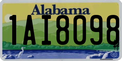 AL license plate 1AI8098