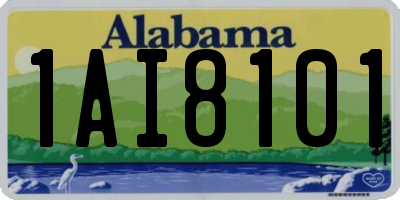 AL license plate 1AI8101