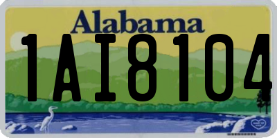 AL license plate 1AI8104