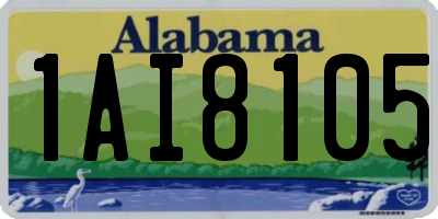 AL license plate 1AI8105