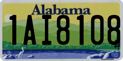 AL license plate 1AI8108