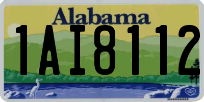 AL license plate 1AI8112