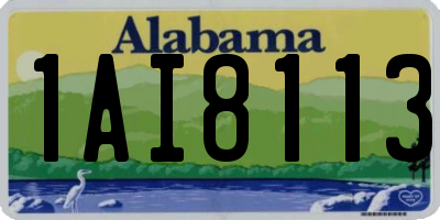 AL license plate 1AI8113