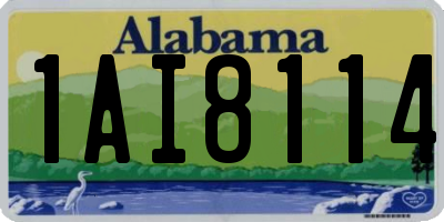 AL license plate 1AI8114