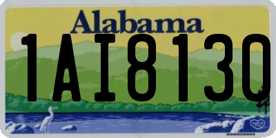 AL license plate 1AI8130