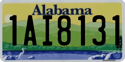 AL license plate 1AI8131