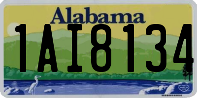 AL license plate 1AI8134