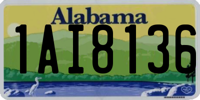 AL license plate 1AI8136
