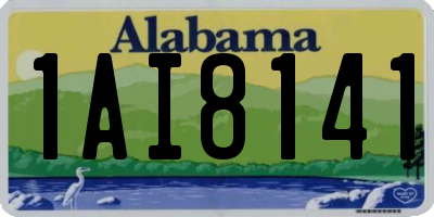AL license plate 1AI8141