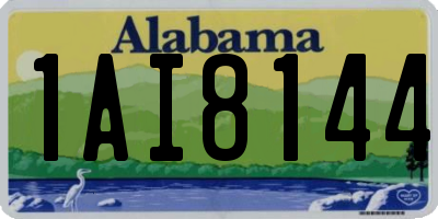 AL license plate 1AI8144