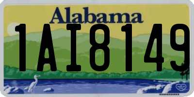AL license plate 1AI8149