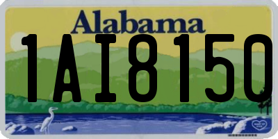 AL license plate 1AI8150