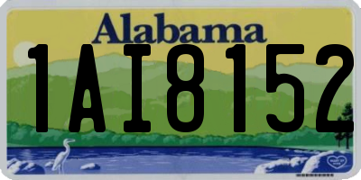 AL license plate 1AI8152