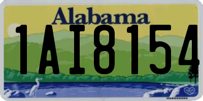 AL license plate 1AI8154