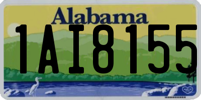 AL license plate 1AI8155