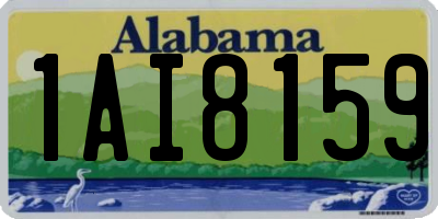 AL license plate 1AI8159