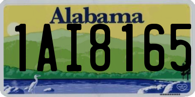 AL license plate 1AI8165
