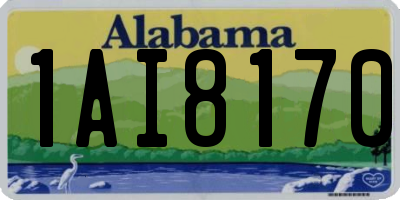 AL license plate 1AI8170
